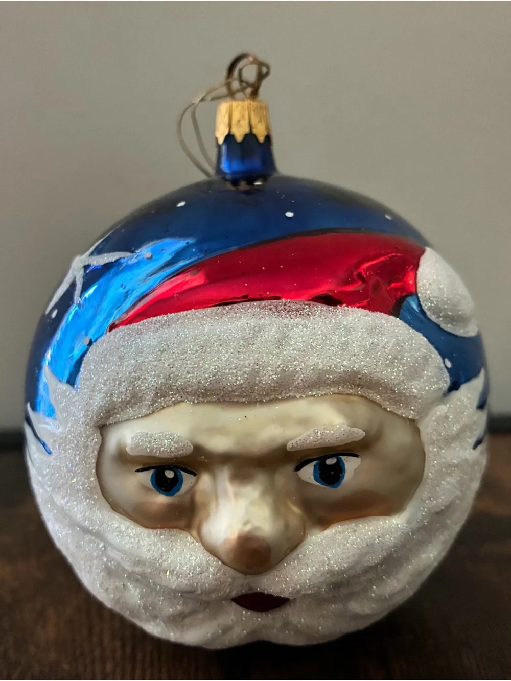 Käthe Wohlfahrt Santa Claus Glass Christmas Ornament Made in Poland w/ Box
